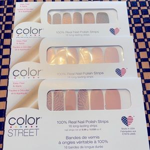 3 Brand New Color Street Packs. At the Plaza. All Wild Up, and Bronze Age